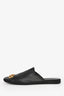 Balenciaga Black Smooth Leather BB Mules Size 40.5