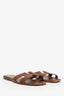 Hermès Brown Leather Oran Sandals Size 41