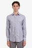 Pal Zileri Blue Patterned Cotton Button-Up Shirt Size 41 Mens