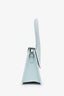 Jacquemus Light Blue Leather Large Chiquito Top Handle with Strap