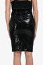 Donna Karan Black Sequin Pencil Skirt Size 8
