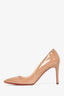 Christian Louboutin Nude Patent 'Kate' Pumps Size 37