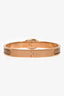 Hermès Gold-Tone Metal Taupe Enamel Mini Clic Chaîne d'Ancre Bangle