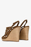 Prada Brown Suede Braided Espadrille Wedge Size 41