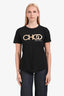 Jimmy Choo Black Graphic Crewneck T-Shirt Size M