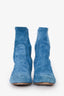 Valentino Blue Suede Heeled Boots Size 39