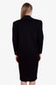 Saint Laurent Black Wool Double Breasted Coat Size 38