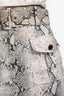 Zimmermann Snake Print Linen Belted Shorts Size 1