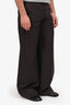 Gucci Cruise 2024 Brown Wool Skater Wide Leg Trousers Size 46 Men's