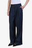 Jenni Kayne Dark Wash Denim Wide Leg Pleated Jeans Size 4