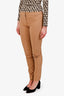 Brunello Cucinelli Brown Cotton Straight Leg Pants Size 8