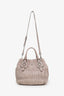 Prada Taupe Nappa Gaufre Leather Satchel Bag with Strap