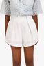 Zimmermann White Linen High Waisted Shorts Size 0