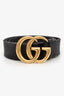 Gucci Black Leather GG Marmont Belt Size 90/36