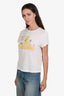 Re/Done White Cotton 'Let's Be Friends' Short Sleeve T-Shirt Size S