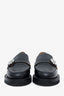 Ganni Black Leather Crystal Embellishments Loafers Size 36