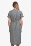 Equipment Femme White/Black Houndstooth Short Sleeve Dress Size S