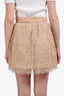 Red Valentino Beige Embroidered Mini Skirt Size 42