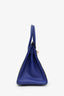 Hermès 2018 Special Order Black/Blue Epsom Leather Birkin 30