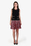 Dolce & Gabbana Pink Sequin Skater Skirt Size 40