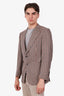 Tom Ford Brown Check Wool Mohair Single-Breasted Blazer Size 48 Mens