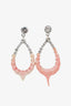 Ottolinger Pink Crystal Embellished Hoop Dipped Earrings