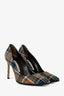 Manolo Blahnik Multi-Check Tweed Heels Size 38.5