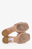 Stuart Weitzman Beige Leather Block Heel Sandals Size 7
