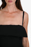 Sportmax Black Square Fold Over Maxi Dress Size 10