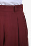 Jean Paul Gaultier Vintage Burgundy Pinstripe Wool Blend Trousers Size 40