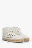 Celine White Leather Braided Espadrille Sneakers Size 35
