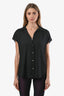 Vince Black Chiffon Sleeveless Blouse Size S