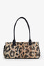 Pre-loved Chanel™ Métiers d'art 2026 Black/Leopard Print Tweed Small Shopping Bag