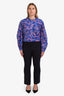 Derek Lam 10 Crosby Navy Blue Cotton Flared Trousers Size 8
