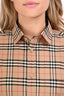 Burberry Beige Novacheck Cotton Button-Up Shirt Size M