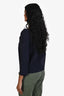 The Row Navy Blue Wide Neck Long Sleeve Top Size XS