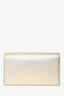 Saint Laurent Gold Metallic Leather Serpent Cassandre Clutch