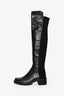 Stuart Weitzman Black Leather 'Alina' Knee High Boot Size 39.5
