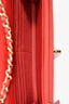 Pre-loved Chanel™ 2019/20 Red Lambskin CC 'Trendy' Wallet on Chain