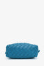 Bottega Veneta Blue Leather Intrecciato Loop Mini Crossbody Bag