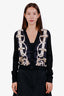 Hermès Black "Ferronnerie Remix" Twillaine Cardigan Size 38