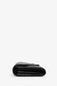 Saint Laurent Black Grained Leather Cassandre Logo Wallet on Chain