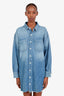 Reformation Light Blue Denim 'Edie' Shirt Dress Size 0