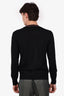 Gucci Black Cashmere Silk Web Trimmed Knit Sweater Size S Mens