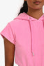 T by Alexander Wang Pink Logo Band Short Sleeve Hoodie + Pants Size XS and XXS