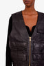 Smythe Black Sheepskin Leather Cargo Vest Size M