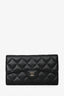Pre-Loved Chanel™ 2016 Black Caviar Leather Long Flap CC Wallet