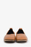 Loewe Tan Leather Square Toe Flats Size 38