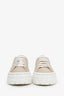 Prada Beige Nylon Double Wheel Sneaker Size 39.5