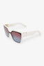 Christian Dior White Frame Cat Eye Sunglasses